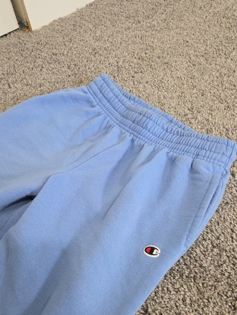 Champion Womens Light Blue Fleece Joggers - Picture 5 of 8